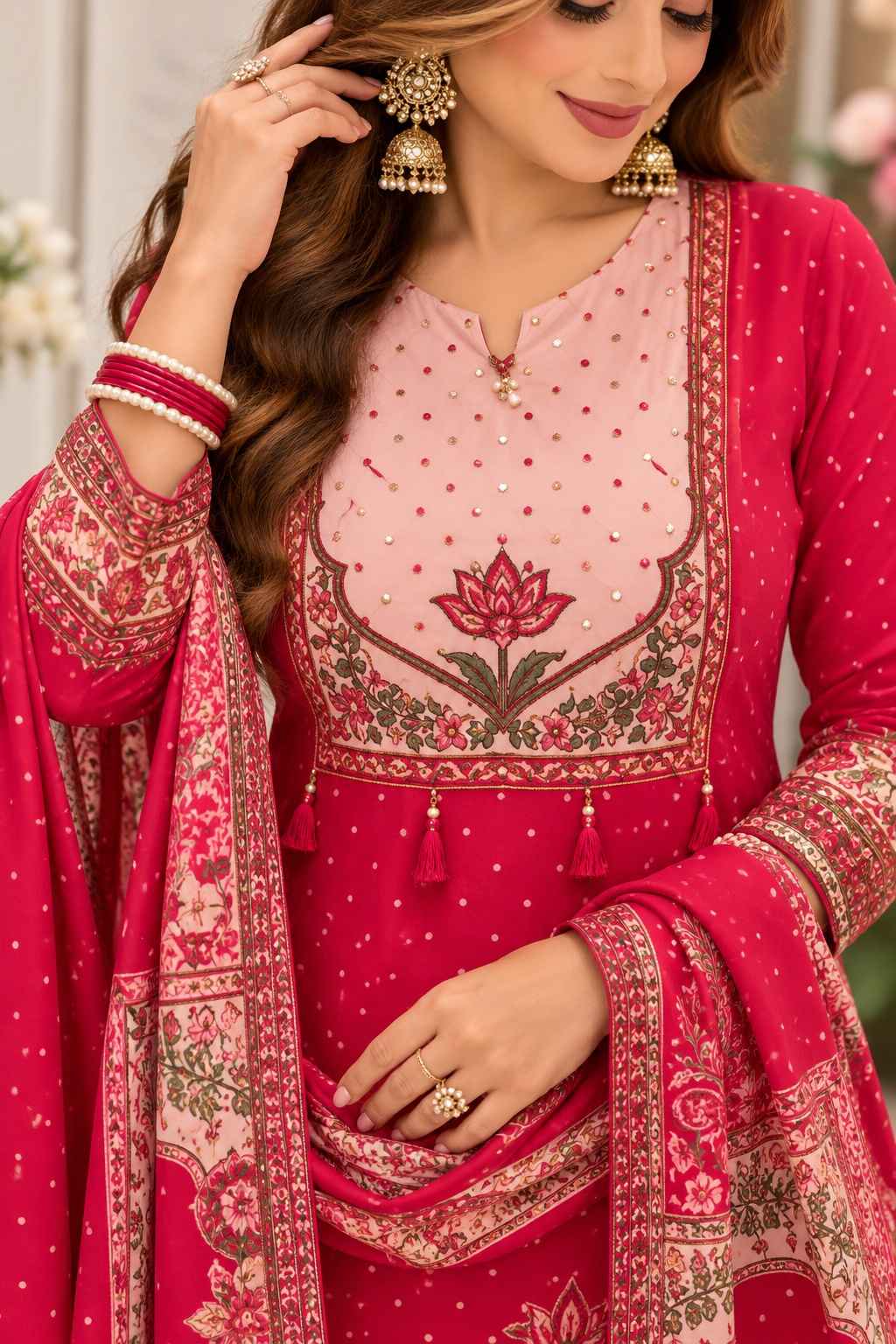 amazing-pure-crepe-handwork-embroidered-suit-set-deep-fuschia-2