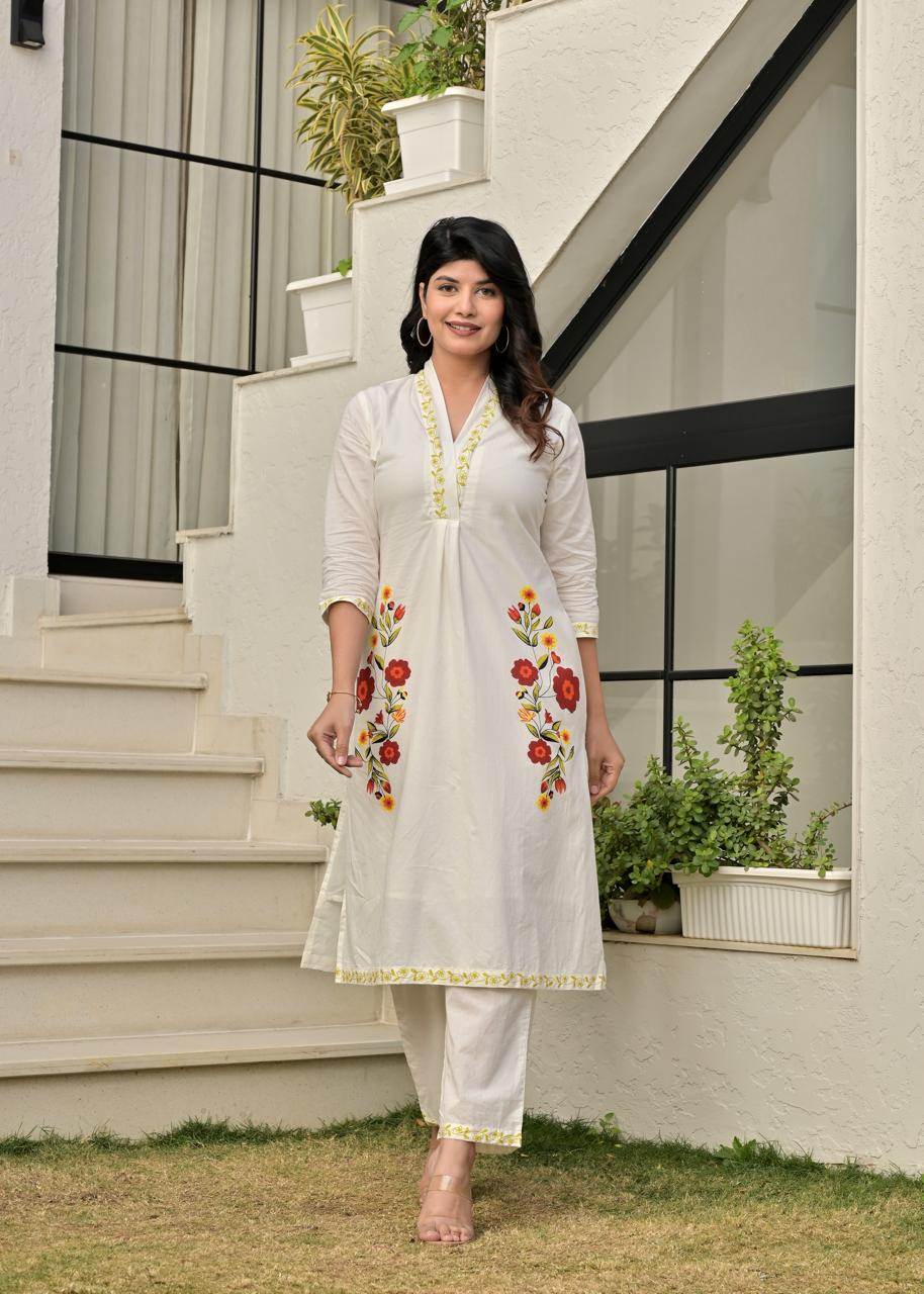 Cotton Coordset in White