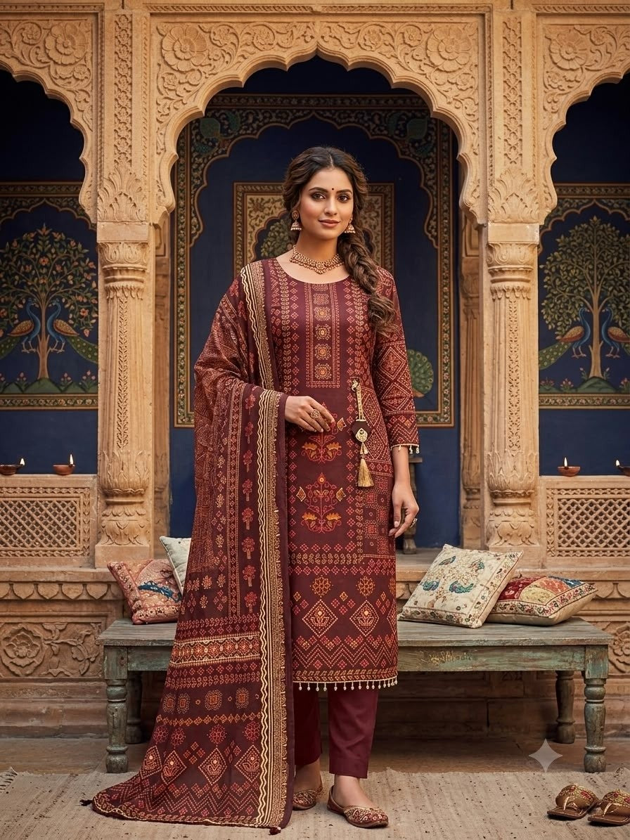 gajji-silk-coffee-brown-bandhani-&-embroidered-suit-set-coffee-brown-1