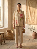 Jute Cotton jacket style coordset