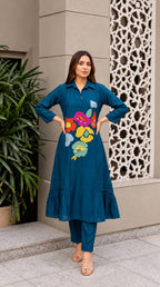 mul-chanderi-embroidered-pant-set-teal-blue-1