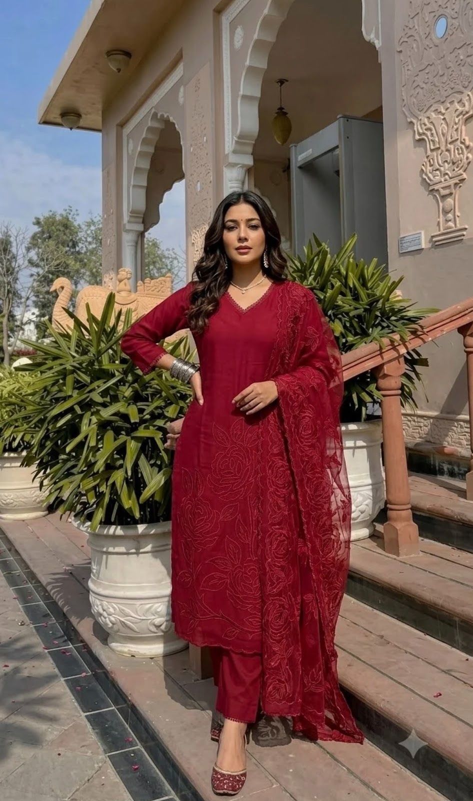 mul-chanderi-suit-with-cut-work-embroidery-and-with-lining-red-1