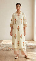 Pure cotton handblock kurta pant set