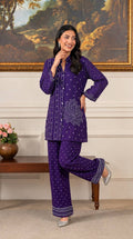 Purple Pure crepe coord set
