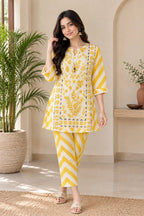 Sunny Yellow floral printed coordset