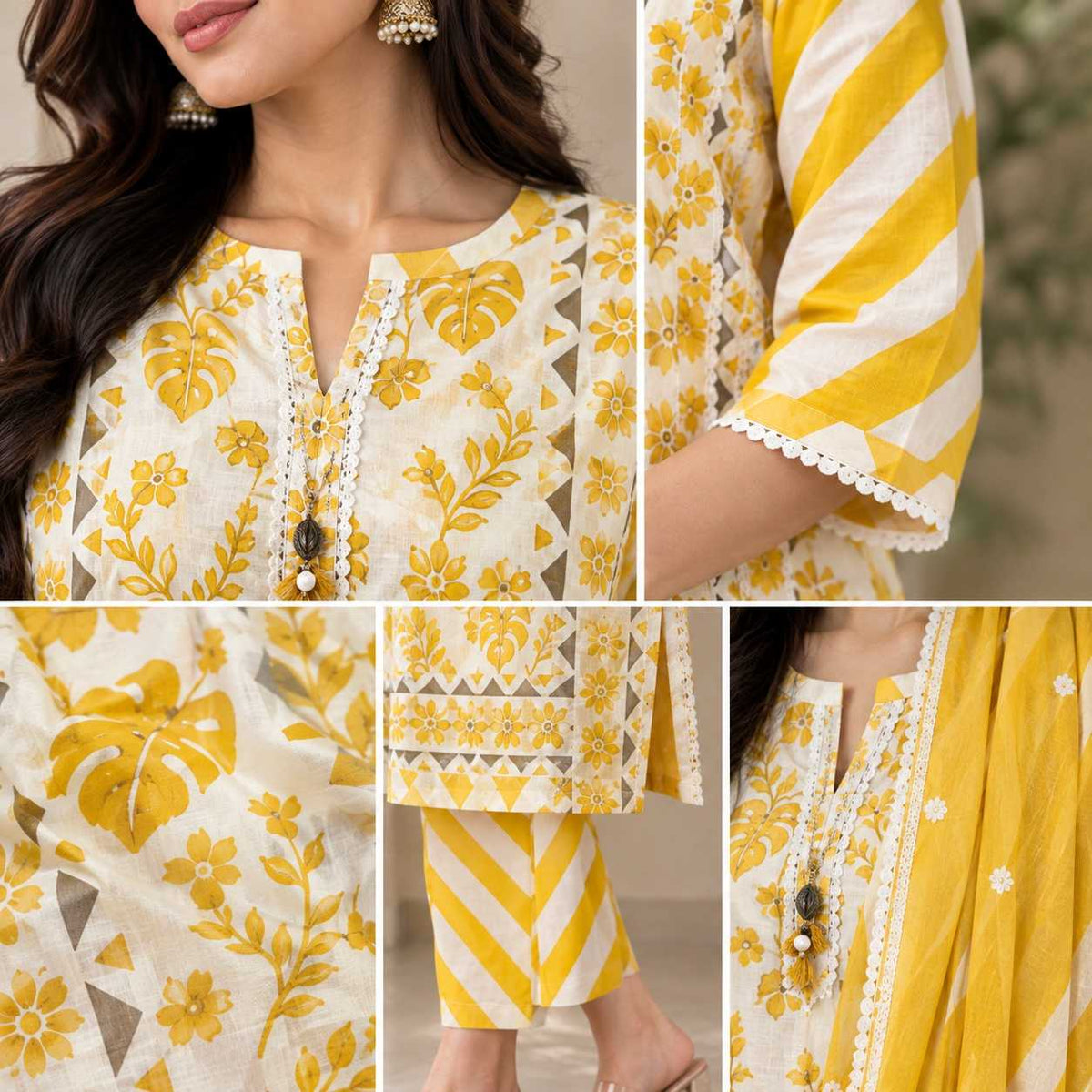 Sunny Yellow floral printed coordset